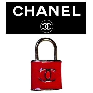 A-1UP-1: CHANEL Reddish-Pink CC Zipper Pull-Tag w/Stainless Steel Necklace, EUC